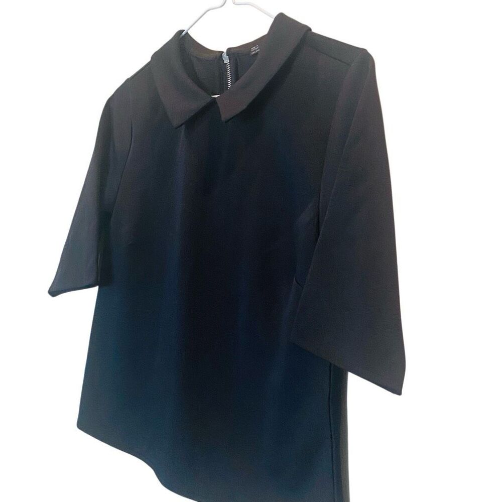 Zara Collection Collared Back Zip Half Sleeve Str… - image 3